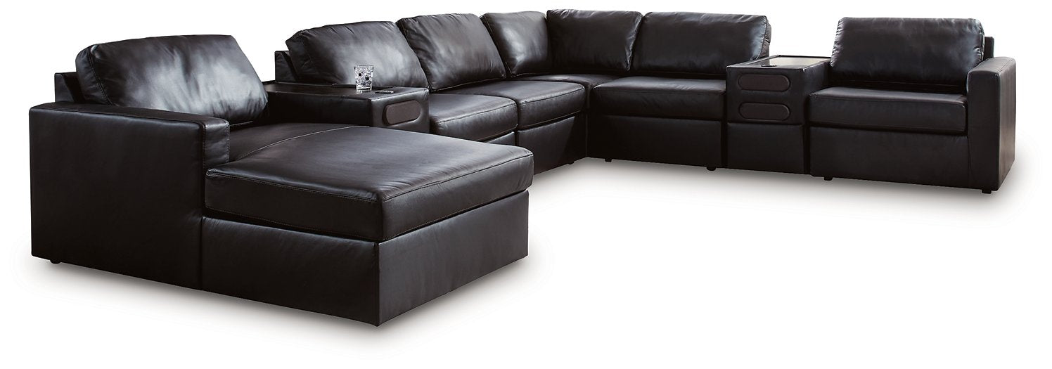Modmax II Sectional with Chaise and Audio Consoles - AJ's Home Furniture (Macon, GA)