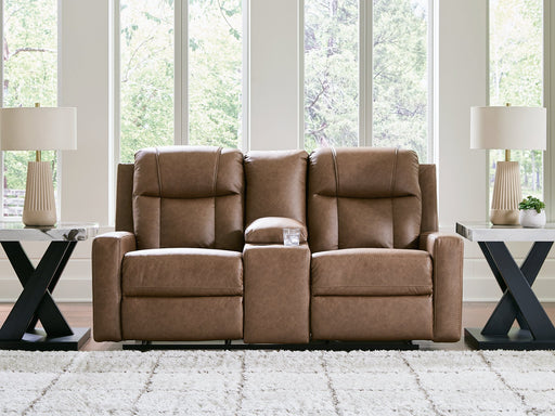 Mackmenville Reclining Loveseat with Console - AJ's Home Furniture (Macon, GA)