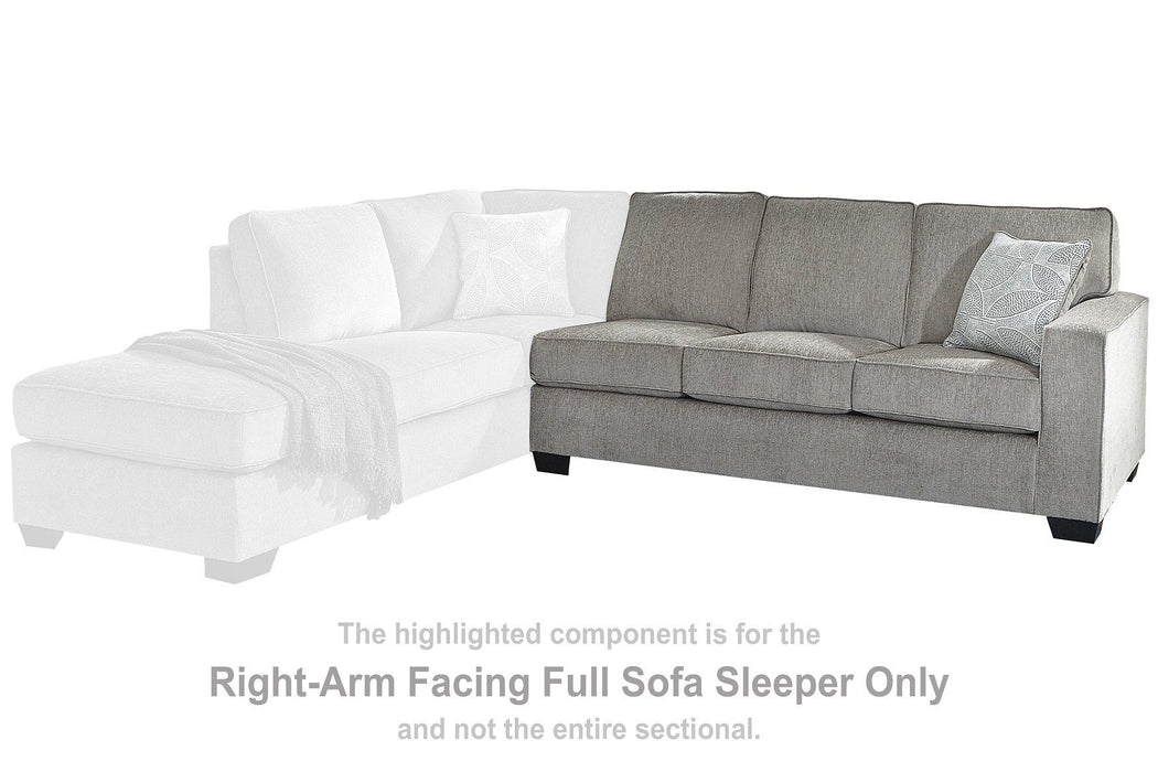 Altari Sleeper Sectional with Chaise - AJ's Home Furniture (Macon, GA)