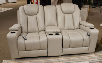 Elevate Edges Glider Reclining Loveseat with Console - AJ's Home Furniture (Macon, GA)