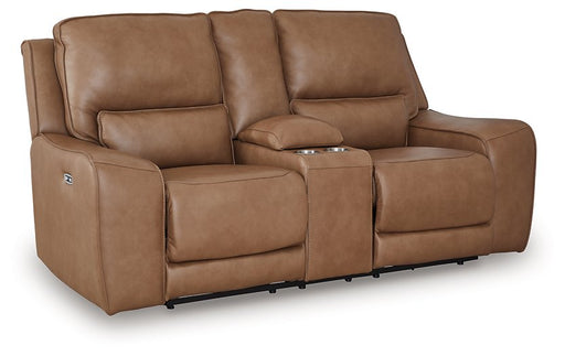 DeepWakes Power Reclining Loveseat with Console - AJ's Home Furniture (Macon, GA)