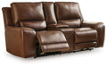DeepWakes Power Reclining Loveseat with Console - AJ's Home Furniture (Macon, GA)