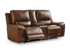 DeepWakes Power Reclining Loveseat with Console - AJ's Home Furniture (Macon, GA)