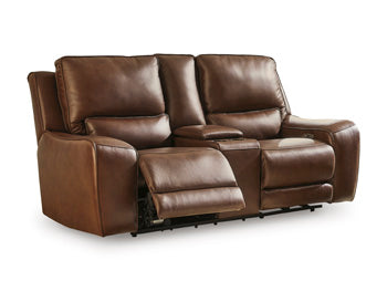 DeepWakes Power Reclining Loveseat with Console - AJ's Home Furniture (Macon, GA)
