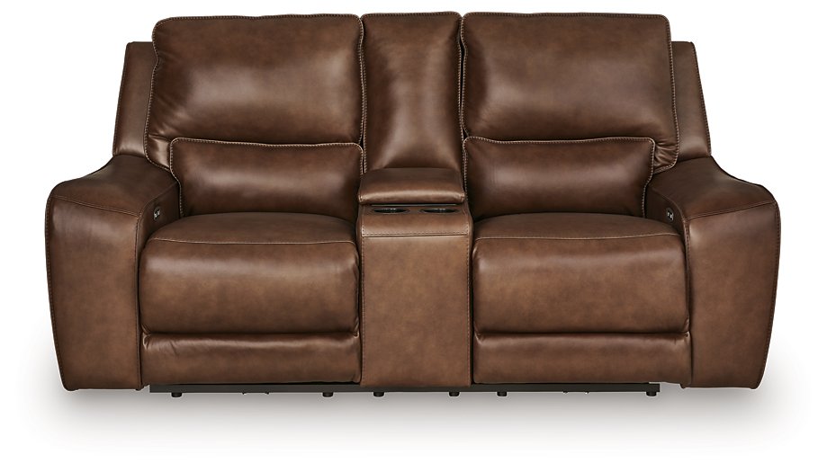 DeepWakes Power Reclining Loveseat with Console - AJ's Home Furniture (Macon, GA)